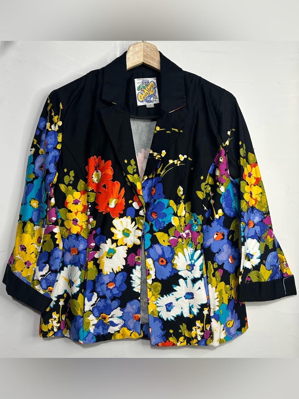 5 for $25🔥Susan Marie's Of Salado Black Floral Blazer Jacket Small